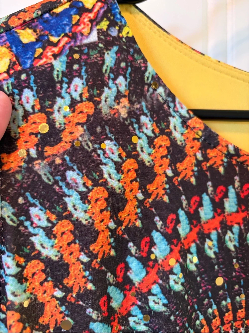 Joseph Ribkoff Multi-Color Sleeveless Sheath Dress - Bold Spiral Print Size 16
